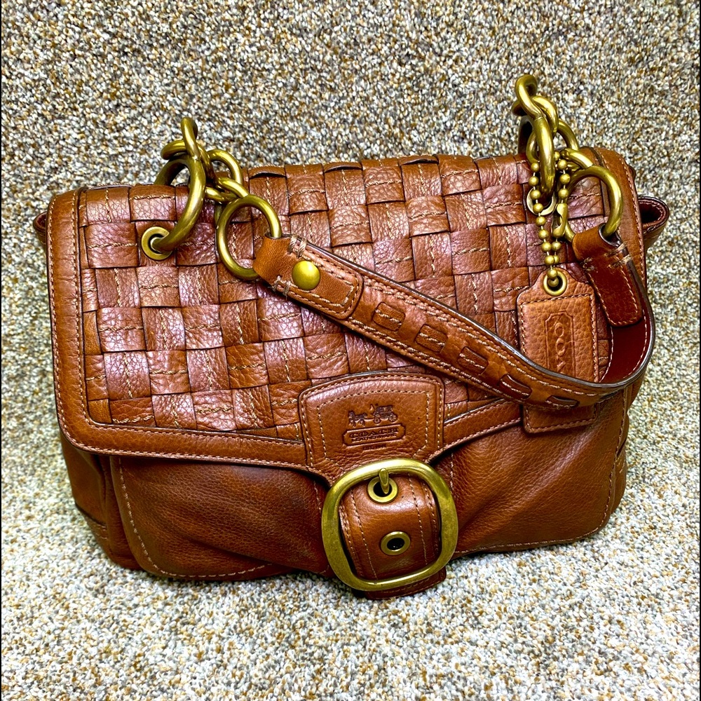 COACH Brown Heavy Leather Purse